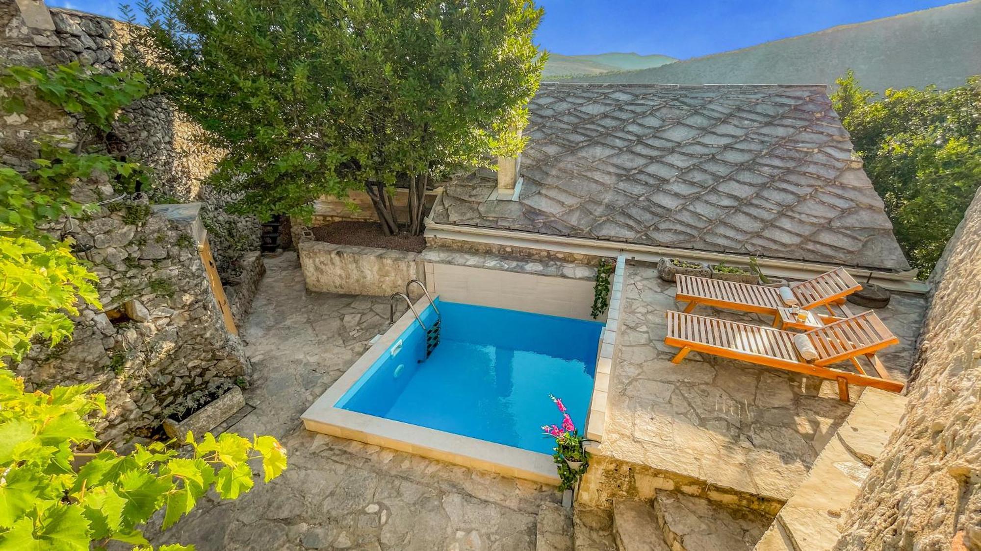 Villa Historic Pocitelj With Pool And Incredible Views On The River And Landmarks Exterior foto
