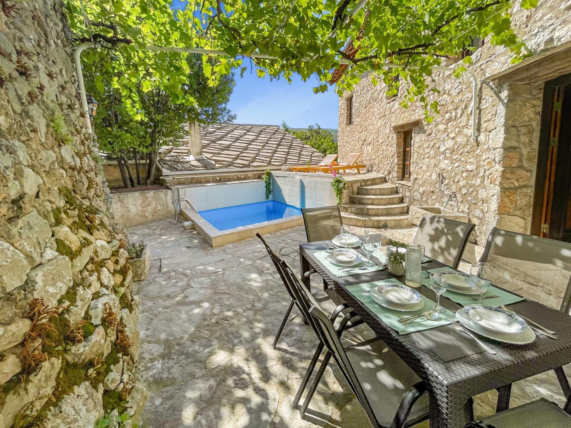 Villa Historic Pocitelj With Pool And Incredible Views On The River And Landmarks Exterior foto